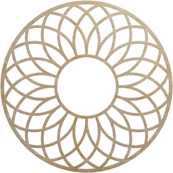 Ekena Millwork Cannes Wood Fretwork Pierced Ceiling Medallion, Birch, 40"OD x 13 5/8"ID x 3/8"T CMWP40X40X0375CNBI - main